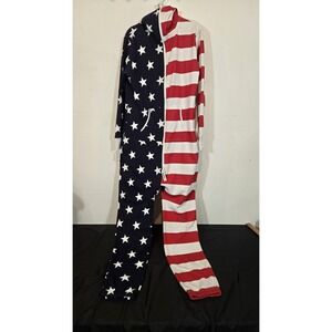 Woody's American flag one piece unisex pajama jumpsuit